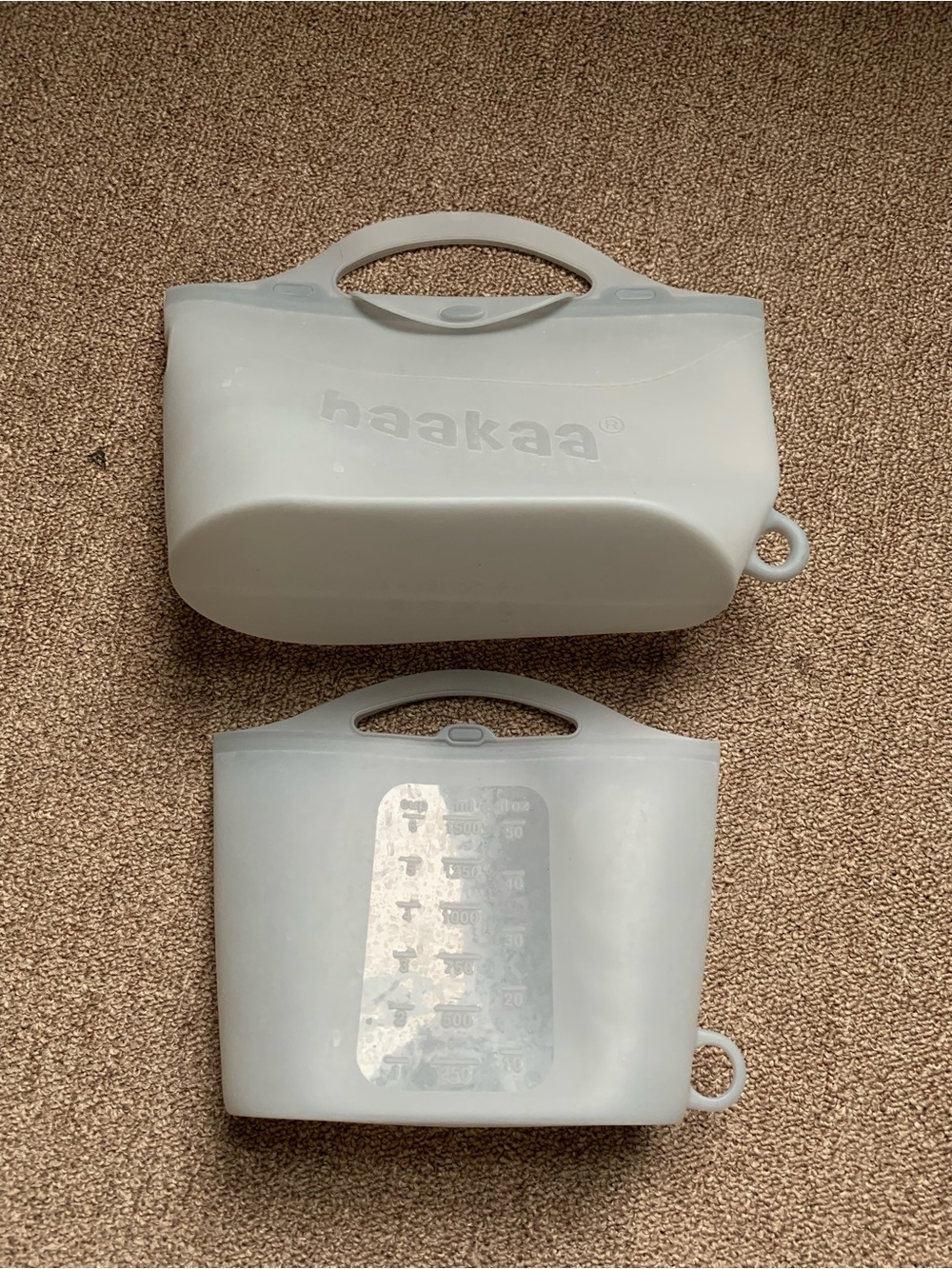 Haakaa Silicone Microwave Steam Sterilizer Bags for Baby Bottles… Grey/2PCS